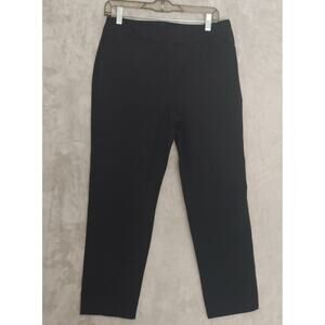Anne Klein Women's Black Pants Sz 8 Slash Pockets Straight Leg Stretch Business